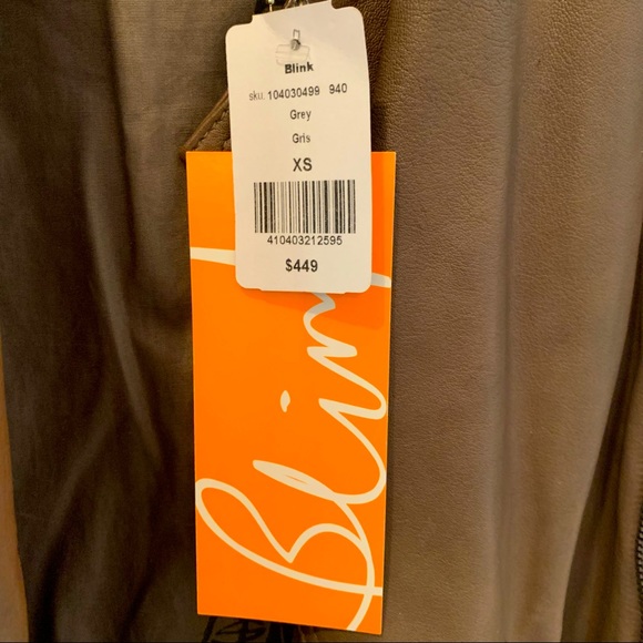 NWT BLINK Brown/Black Leather Jacket - Picture 5 of 6